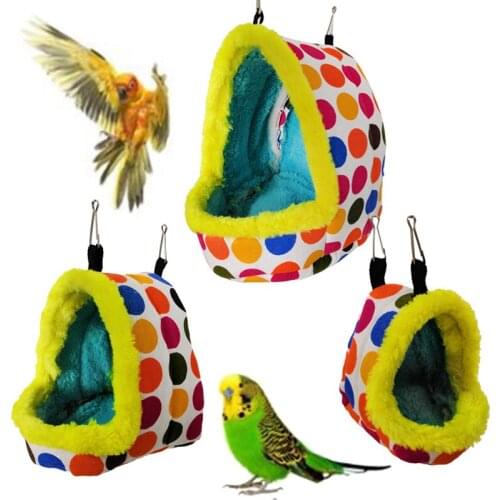 3 Size Cradle Style Warm Small Animal Sugar Glider Squirrel Bird Hanging Cage Hamster Cage Chipmunks Sleeping Bag House Nest Toy
