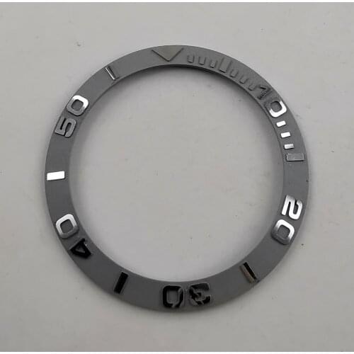 38mm gray ceramics bezel Silver marks fit for 40mm SUB GMT mens watch-Q23