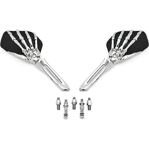 Brand NEW Black/Chrome Custom Motorcycle Skeleton Bone Mirrors For Suzuki Marauder VZ 800 1600