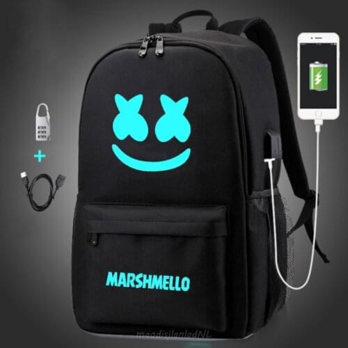 DJ Marshmello Chris Comstock Doctom 3D Printing Cartoon School Backpack Casual Travel Adult Kids Men Women Boy Girl Oxford Bags
