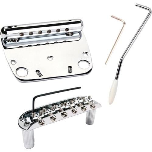 Hot sale Guitar Bridge Saddle Tailpiece Exquisite Electric Guitar Tremolo Bridge Tailpiece Wrench Rocker Set Guitar Accessories