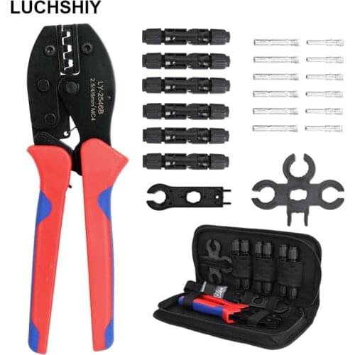 Multi Crimping Pliers Set Terminal Eletrico Wire Clip Connector Electric Cutting Crimper Hand Tool Kit Solar PV Cable Connectors