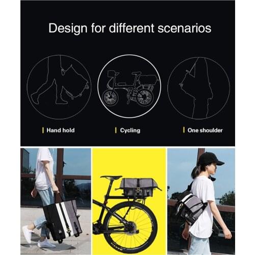 Rhinowalk 21L Multifunction Bicycle Bags Cycling Working Trip Travel Bag Portable MTB Road Bike Saddle Bag Shoulder Bag Handbag