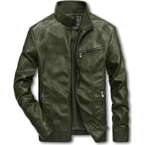 Mens Motorcycle Leather Jacket 4XL 5XL Mens Pu Jacket Mens Casual Fashion Suit Windbreaker