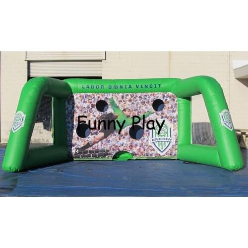 Rugby ball goal game inflatable shootout game red portable football net inflatable football soccer goal toys