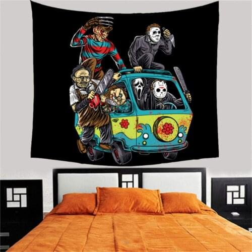 Wall Hanging Horror Movie Friday Tapestry Blanket Tablecloth Bohemian Art Deco Mandala