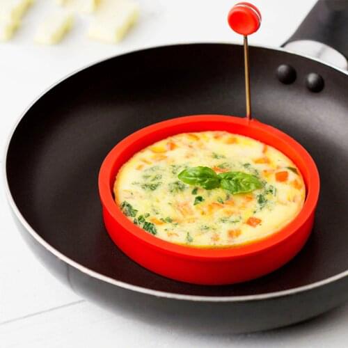 Creative Omelette Maker Mold Round Shape Silicone Nonstick Eggs Frying Pancake Cooking Mould Pancake Rings Mold Breakfast Essent