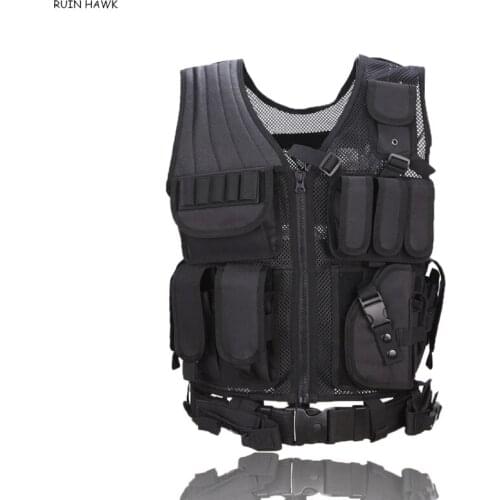 Nylon Fabric Fall-Resistant Wear-resistant Waterproof Vest Outdoor Hunting Tactical Vest Webbed Military Equipment