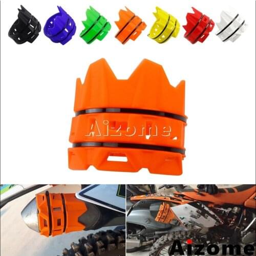 Orange Dirt Bike Exhaust Muffler Tail End Protector For MX SXF SX XCW XC EXC XCF 125-500 Silicone Muffler Pipe Shield Covers