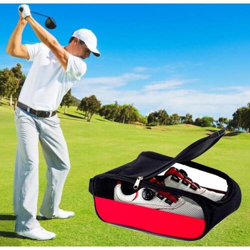 Practical Golf Shoes Bag High Strength Dustproof Polyester Zipped Outdoor Camping Beach Storage Shoes Bag for Golf Lover