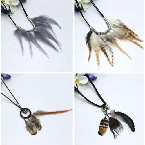 Promotions !! Very Cheaper !! Feather Necklace Women Jewelry Vintage Statement Collars Female Bijoux N15614-15615-15616-15617