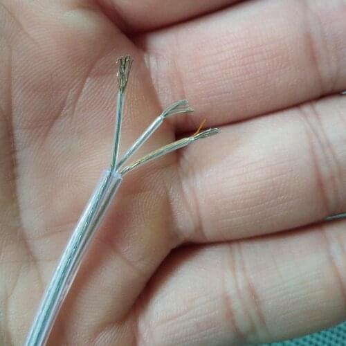 Transparent 3*0.14mm/3X26AWG power cord electric cable for Lighting lamps electrical wire pendant light chandelier lamp