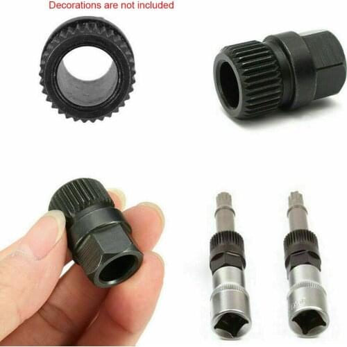 33 Teeth Spline Alternator Clutch Manual Engine Parts Free Wheel Car Pulley Removal Tool Installation Auto Styling Universal