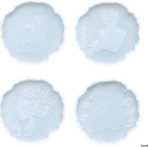 Silicone Jewelry Tray Epoxy Resin Casting Mold Teapot Mat Tray Mold Human Body Jewelry Making Mold Home Decoration