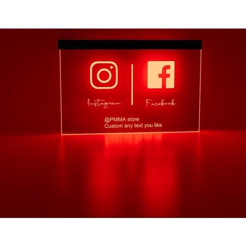 Special Gift Instagram Facebook Snapchat Beer Bar Bub Club LED Neon Light Sign Acrylic Decorative Plate