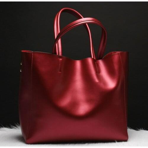 Luxury Brand Cow Leather Tote Bags Designer Cowhide Handbags Women Shoulder Bags Fashion Female Large Capacity Liner Bag