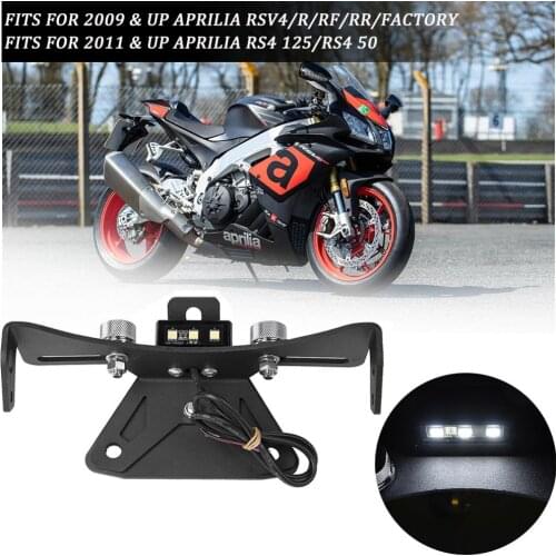 Rear Fender Eliminator For Aprilia RSV4 RS4 125 50 R RF RR Factory Tidy License Plate Holder Frame Plate 2019 2018 2017 2016