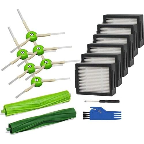 Replacement Parts Accessories for IRobot Roomba I7 I7+/I7 Plus E5 E6 E7 Robotic Vacuum Cleaner Accessories Kit 6 Filters