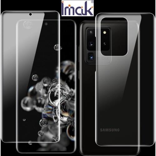Imak Hydrogel Film For Samsung Galaxy S20 Ultra Plus Rear Front Back Screen Protective Transparent oleophobic
