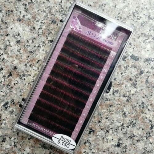 12 Rows Mink Soft Thick Individual False Eyelash Extension, 9mm 0.15 C Curle Black Natural Planting Fake Lashes Makeup Big Sale