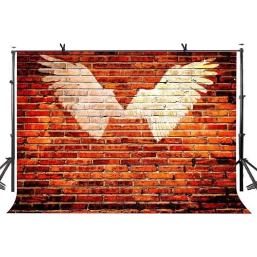 150x220cm Red Brick Wall Backdrop Opening Wings Photography Background Studio Props