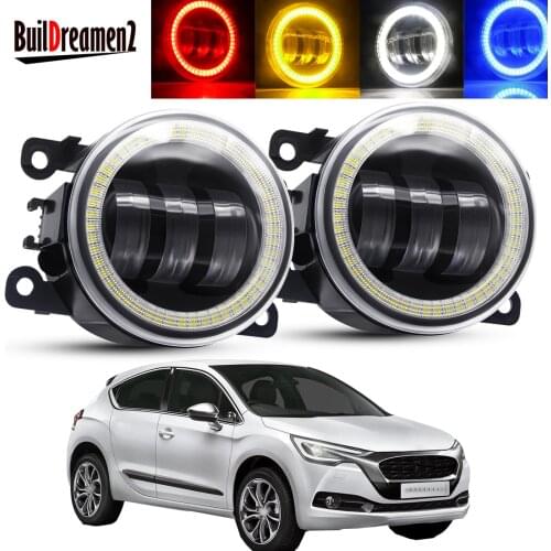 2 Pieces Car Angel Eye Fog Light Assembly For Citroen DS 4 DS4 2011 2012 2013 2014 LED Lens DRL Fog Driving Lamp 30W H11 12V