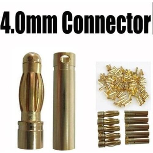 200 Pairs / Lot 4.0mm Gold Blet Banana Connector & Terminals Plug Male and Female DU0084