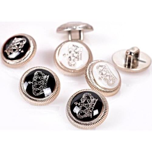 2017 50pcs 13mm fashion beautiful crown button fashion clothes button cardigan shirt cuff buttons