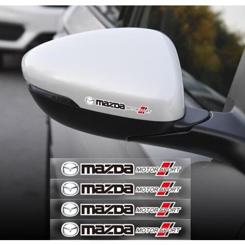 4Pcs Vinyl Car Styling Stickers Door Mirror Sport Decals For Mazda 2 3 5 6 CX3 CX4 MX30 MPV Axela Atenza Portege Speed Ankocera