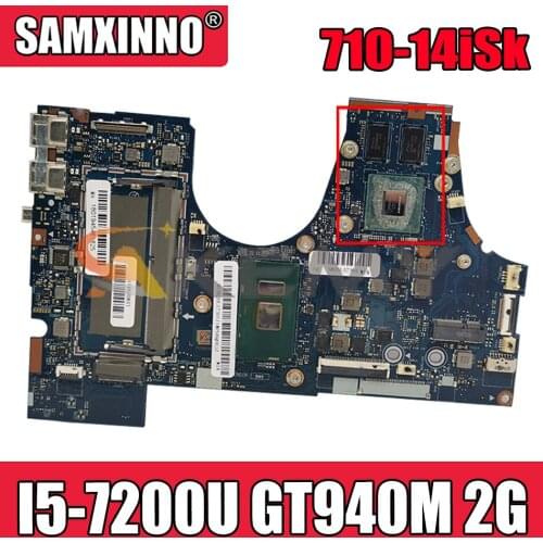 Akemy For Lenovo Yoga710-14isk Yoga 710-14iSk BIUY2_Y3 LA-D471P Laptop Motherboard CPU I5 7200U GT940M 2G 100% Test OK