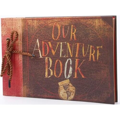 40 Pages Vintage Album Photo Album for Slides Kraft Paper Sheets Card Adventure Book Photo Album DIY Scrapbook for Photos