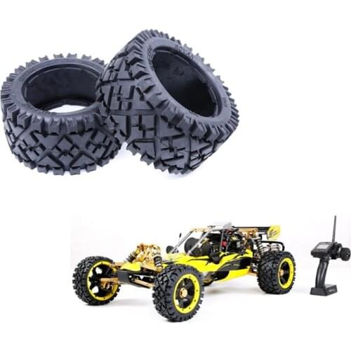 Gasoline Buggy Truck Off Road + On-Road All Terrain Rubber Tires For 1/5 Rc Cars Hpi Baja 5B Rofun KM X2 LOSI 5IVE T DB XL MCD