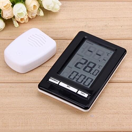 Wireless Indoor And Outdoor Weather Station Clock Display Digital Thermometer Household Electronic Thermometer Indoor Thermohygr