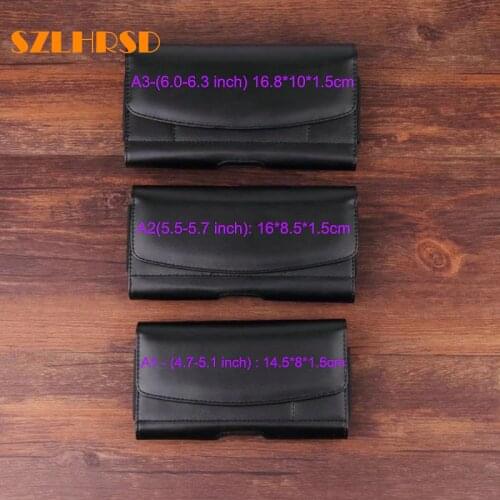 SZLHRSD Belt Clip Holster Case Cover Leather Waist Bag Coque For Galaxy A3 (2017) C8 C7 A3 A5 A7 A8 A8+ 2018 J2 J3 J5 J7 Pro C10