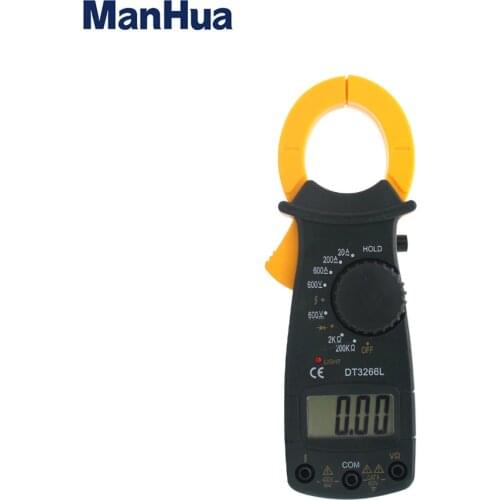 ManHua DT3266L LCD Digital Clamp Meter Multimeter Voltage Current Resistance Tester