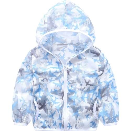 2019 Summer New Childrens Sun Protection Clothing Baby Boys and Girls Long Sleeve Hooded Jacket Toddler Cartoon Animals Coats