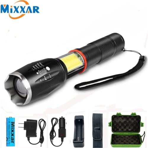 Dropshipping LED 8000 Lumens Handheld Tactical Flashlight COB Lantern Magnetic 5 Modes Water Resistant flashlight for Emergency