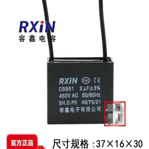 Capacitors 2uf 450V AC CBB61 Metallized Capacitor For Motor Start-up Ceiling Fan