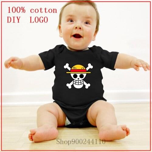 Newborn Summer Clothing ONE PIECE The Straw Hats Printed Bodysuits baby Toddler Baby Boys Girls Cotton Jumpsuit Clothes Outfits