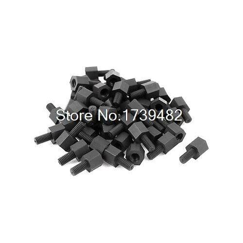 M3 5+6mm Male Female Thread Nylon Hex Standoff Spacer Screws PCB Pillar 50pcs