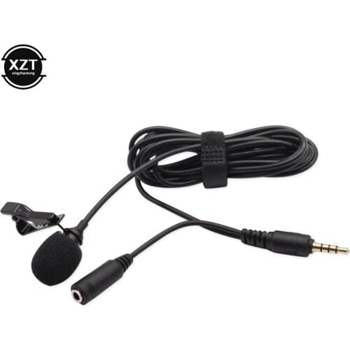 Mini Microphone for iPhone Portable Clip-on Lapel Microphone For iPhone iPad Xiaomi Android Smartphone DSLR Camera PC Laptops