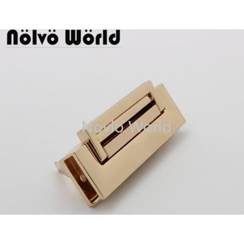 Nolvo World 2-10 pieces 66*17mm Gold Top Quality Metal Lock Bag Hardware Luggage lock