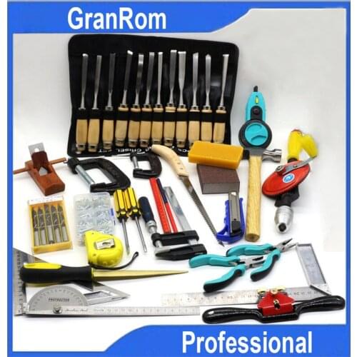 Woodworking Tools Suit Handheld Wood Planer Carpenter Tool Set Woodworking Filings Planing Tools Plastic Box Packing