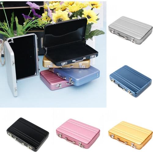 New Metal High-grade Aluminum Multi-card Holder Solid Color Anti-theft Bank Card Box Travel ID Cardholder Business Card Case
