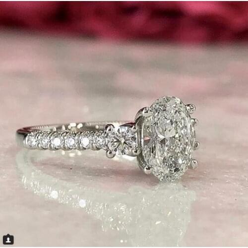 New Quality 925 Sterling Silver Wedding Ring Princess Square CZ Finger Ring for Women Silver Engagement Jewelry Engagement Ring