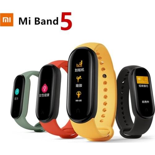 NEW Xiaomi Mi Band 5 Smart Band Bracelet 1.1" Touch Screen Fitness Traker Bluetooth Sport Monitor Waterproof Smart Wristbands