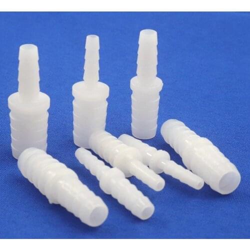 10pcs 7.9-11.1mm Plastic Straight Connector Aquarium Tank Air Pump Aerator Garden Drip Irrigation Fittings Hose Reducing Joints