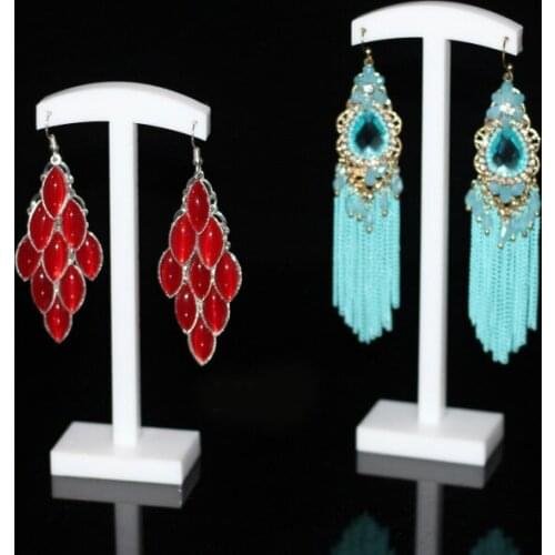 Earring Display 2 Piece Earring Tree Set For Jewelry Studs Acrylic Holder Stands For Business Home Showcase Use White Color