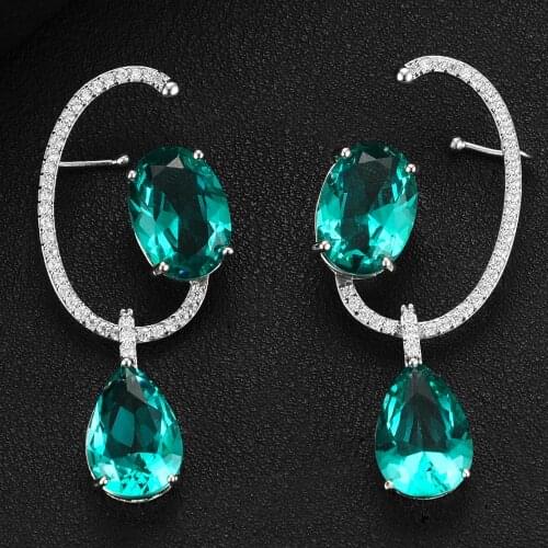 GODKI 52mm Luxury Double Circle Full Micro Cubic Zircon DUBAI Wedding Party Earring Brincos boucle d'oreille 2020 Trendy BoheMIA