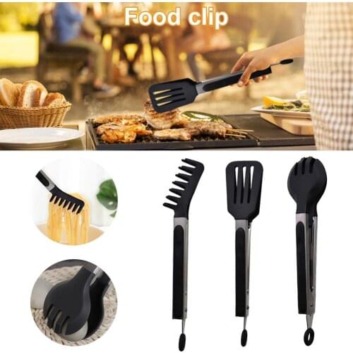 Grill Cooking Tongs Stainless Steel Salad Pasta Serving Tongs Anti-Scalding Heavy Duty Multipurpose Spatula Tongs Kitchen Tools